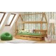 Lit enfant en bois de pin massif Maison 180x80 cm