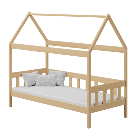 Lit enfant en bois de pin massif Maison 200x90 cm