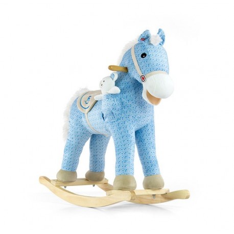 Cheval à Bascule Pony bleue