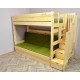 Lit superposé Iris avec escalier rangement et matelas 200x90 et 200x120 cm